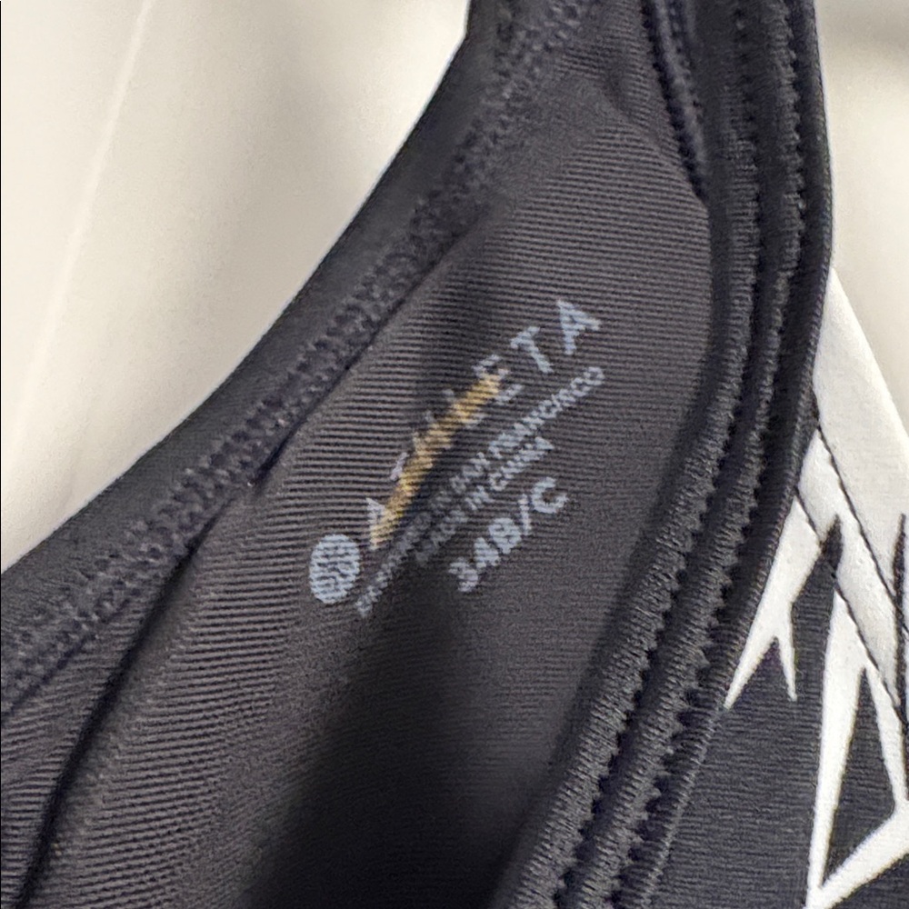 NEW [Athleta] Black/White Sandy Beach Tankini Swim Swimsuit Top Women's 34B/C - Picture 10 of 11